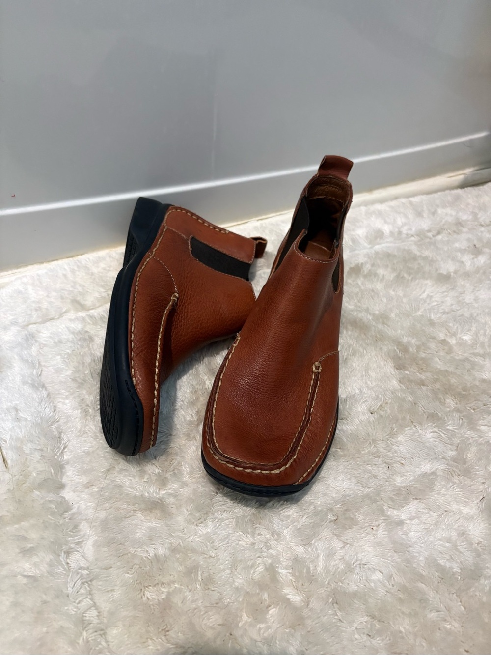 Hush Puppies Brown Leather Chelsea Ankle Boots